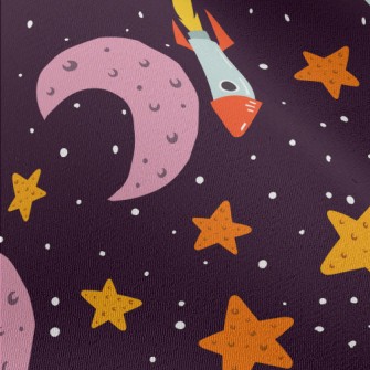 Star Moon Rocket Chiffon