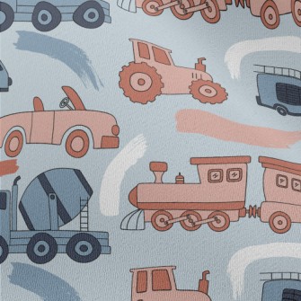 Car Train Cement Truck Chiffon