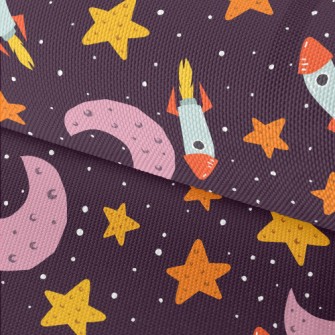 Star Moon Rocket Waterproof Oxford