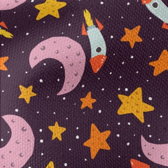 Star Moon Rocket Waterproof Canvas