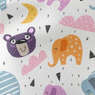 Smiling Elephant Big Bear Waterproof Canvas