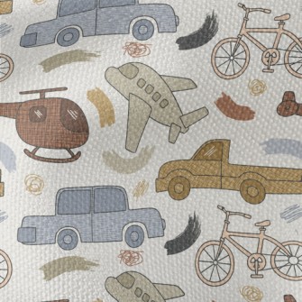 Retro Cars And Planes Waterproof Canvas
