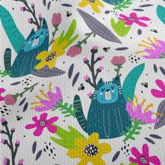 Fun Forest Kitten Athletic Mesh Flat Back