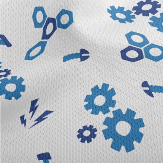 Gear Screw Athletic Mesh Flat Back