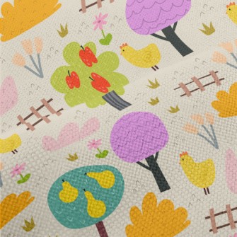 Cute Farm Chicken Performance Linen