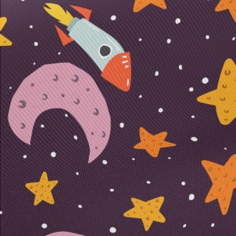 Star Moon Rocket Twill