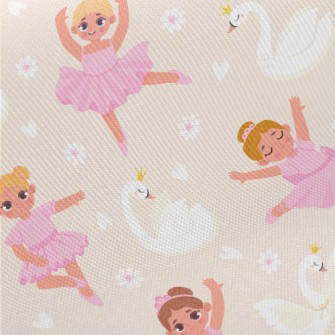 Ballet Girl Dancing Hard Twill