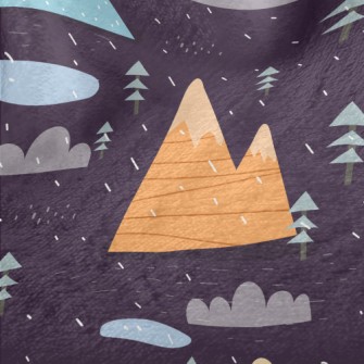 Colorful Lines Mountain Minky