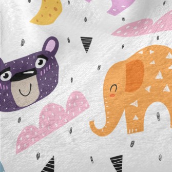 Smiling Elephant Big Bear Minky