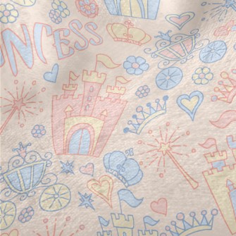 Beautiful Fairytale Castle Minky