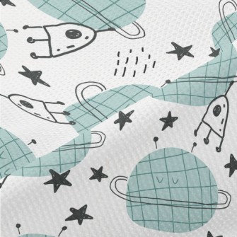 Line Planet Rocket Piqué