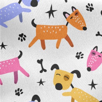 Smiling Puppy Jersey Backed Fleece