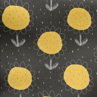 Coil Sunflower Jersey Backed Fleece