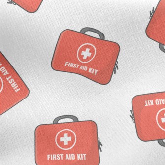Medical First Aid Kit Jersey Backed Fleece