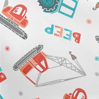 Excavator Crane Truck Pongee