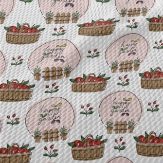 Happy Flower Orchard Birdseye Piqué