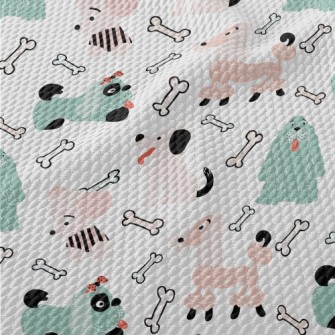 Lively Two-color Puppy Birdseye Piqué