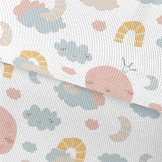 Smiley Moon Rainbow Waterproof Oxford