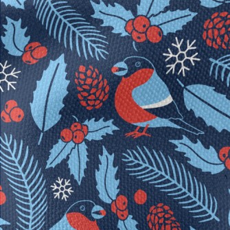 Bullfinch With Berries Waterproof Canvas