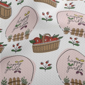 Happy Flower Orchard Athletic Mesh Flat Back