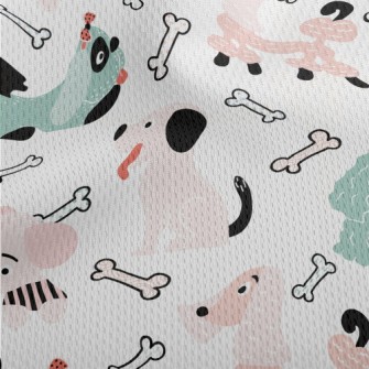 Lively Two-color Puppy Athletic Mesh Flat Back