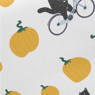 Black Cat And The Giant Pumpki Twill