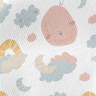 Smiley Moon Rainbow Standard Corduroy