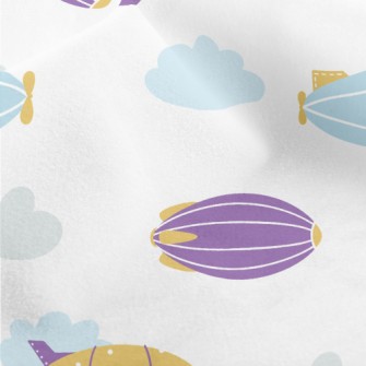 Cute Flying Ship Micro Fleece