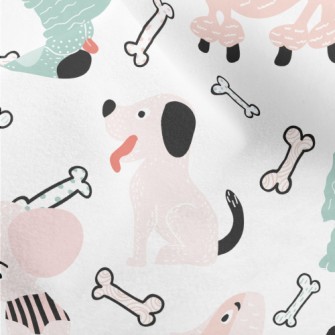 Lively Two-color Puppy Micro Fleece