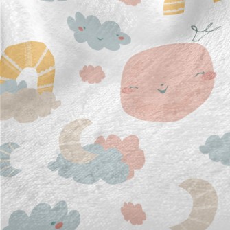 Smiley Moon Rainbow Minky