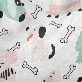 Lively Two-color Puppy Minky