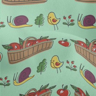 Little Snail Taking A Walk Lightweight Performance Linen
