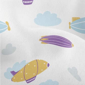 Cute Flying Ship Lightweight Performance Linen