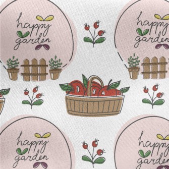 Happy Flower Orchard Jersey Backed Fleece