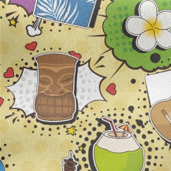 Beach Vacation Jersey Backed Fleece