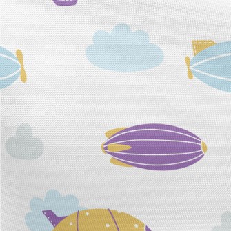 Cute Flying Ship Pongee