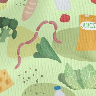 Nutritious Vegetables And Meat Stretch Jersey