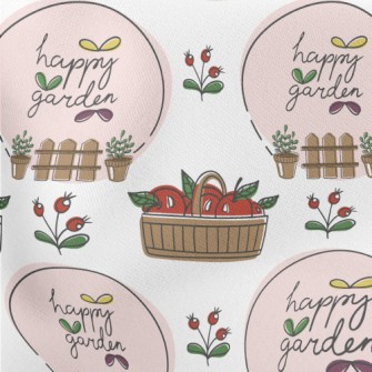 Happy Flower Orchard Lightweight Cotton Poplin