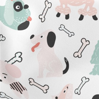 Lively Two-color Puppy Lightweight Cotton Poplin