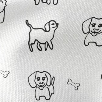 Simple Hand Drawn Puppy Waterproof Canvas