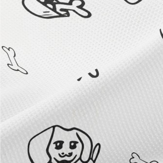 Simple Hand Drawn Puppy Piqué