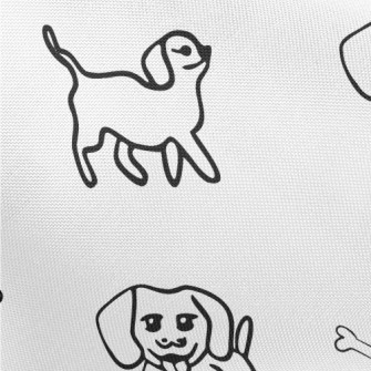 Simple Hand Drawn Puppy Pongee