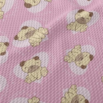 Cute And Lovely Pug Birdseye Piqué