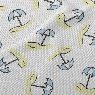 Cute Beach Umbrella Birdseye Piqué