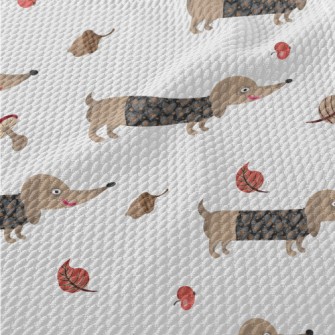 Autumn Dress Up For Dachshund Birdseye Piqué
