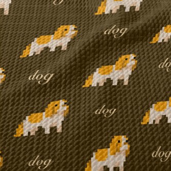 Pixel Dog Birdseye Piqué