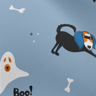 Hand Drawn Halloween Pet Dog Chiffon