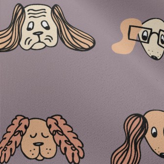 Hand Drawn Naughty Puppy Chiffon
