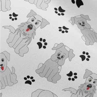 Cartoon Gray Puppy Chiffon