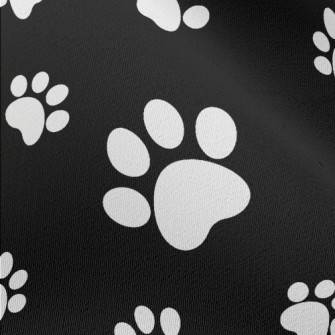 Black And White Puppy Footprin Chiffon